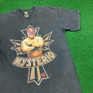 Vintage WWE Rey Mysterio Shirt Mens S Black 2007 Wrestling Promo Wrestler Tee